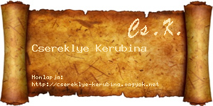 Csereklye Kerubina névjegykártya